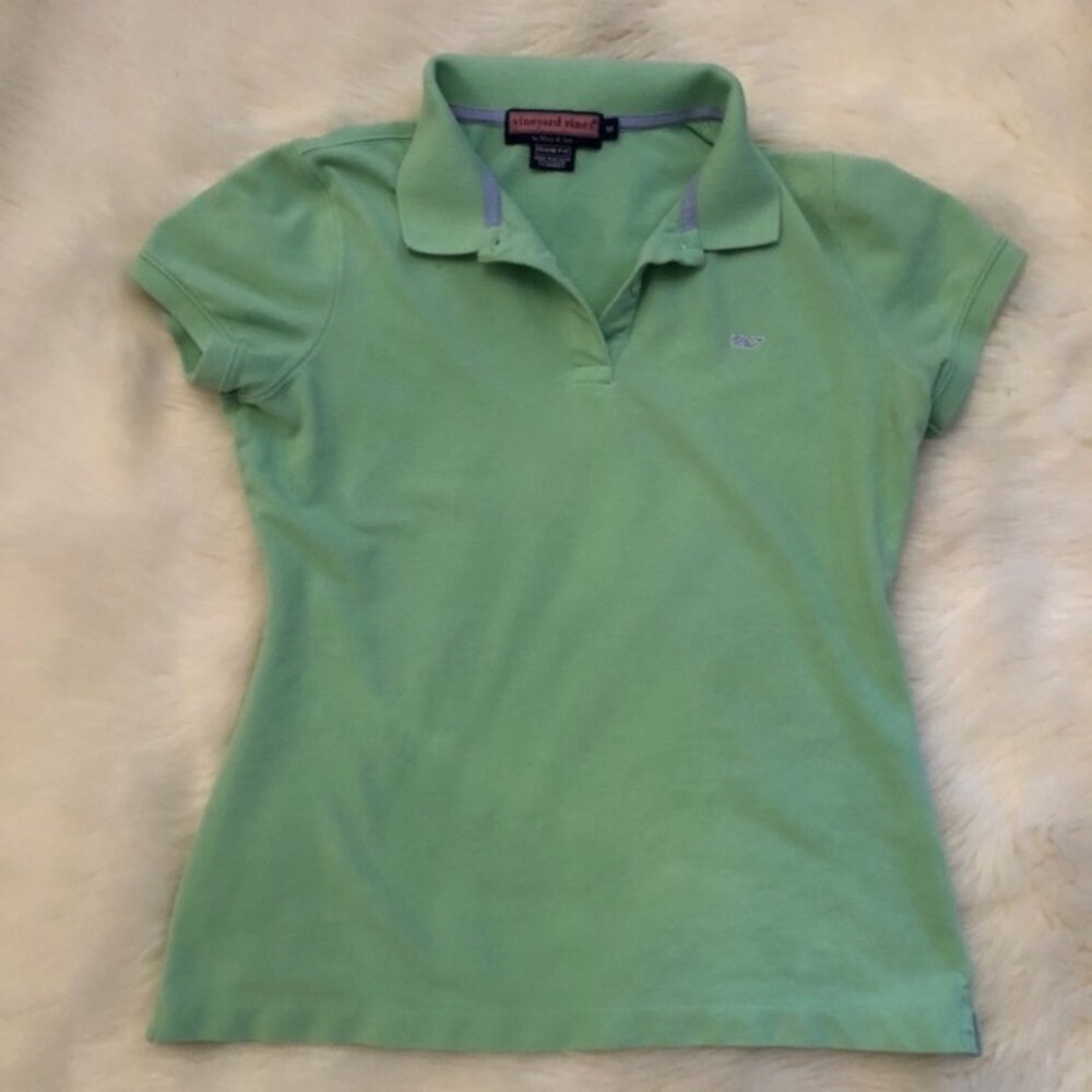 Vineyard Vines Susie Fit Polo Shirt mint green M